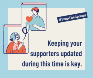#StopTheSpread keeping your supporters updated during this time is key